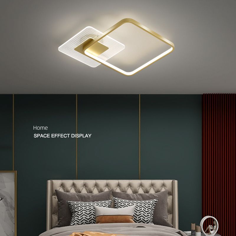 Square Flush Mount Light Flush Mount Led Lights Modern Flush Mount Light Fixtures for Living Room