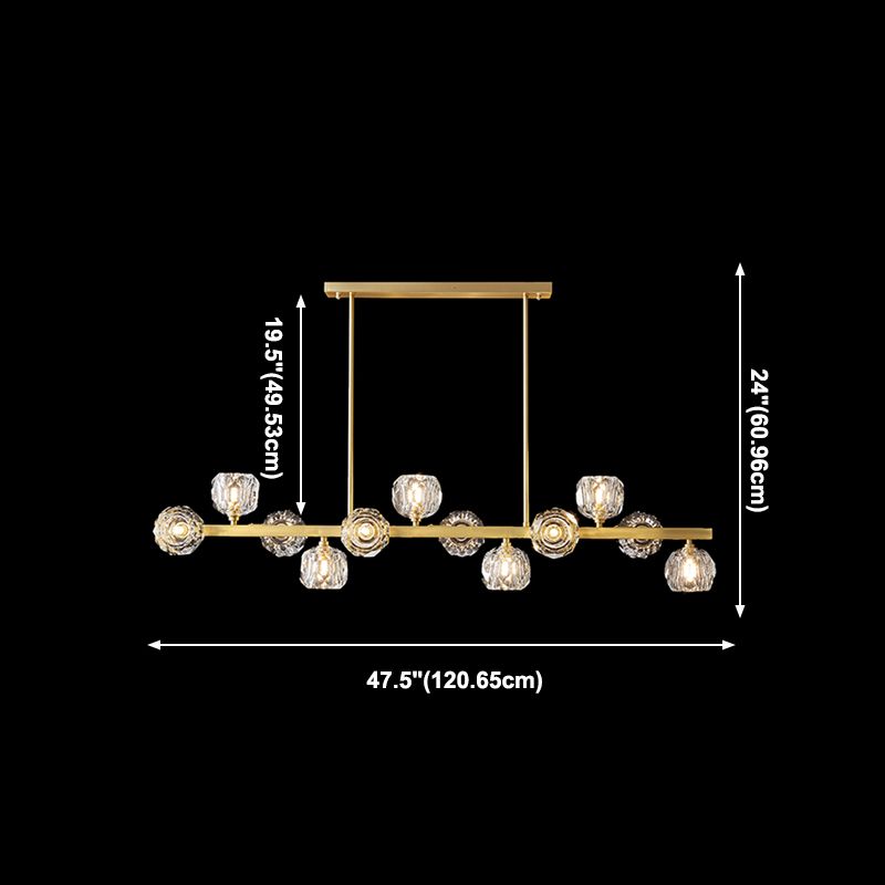 Luces colgantes de domo de estilo moderno luces colgantes de vidrio transparente