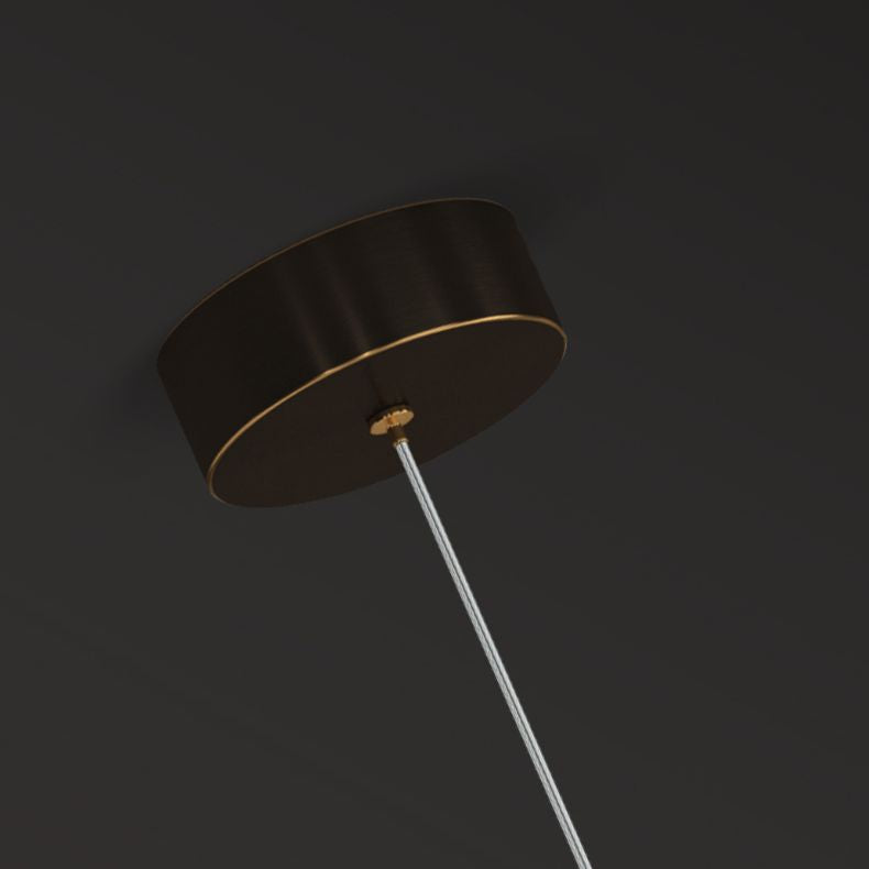 Metal Geometric Pendant Lighting Fixture Minimalist LED Pendant Ceiling Light for Bedroom