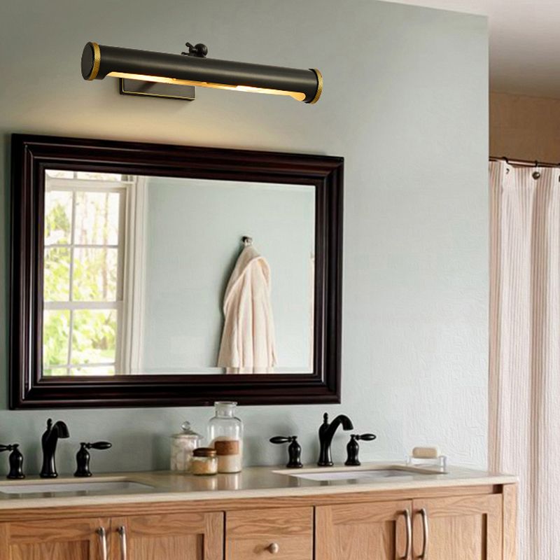 Luce di vanità in stile moderno 2 luci a specchio in rame Luce anteriore con tonalità metallica per bagno