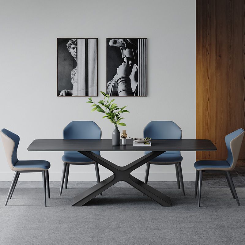 Designer Style Sintered Stone Top Dining Set Rectangle 1/4/5/6 Pieces Dining Table Set