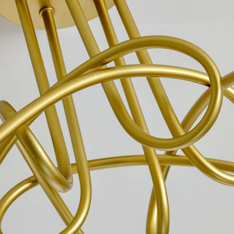 Sputnik ontwerp metaal semi spoeling plafondlicht industriële slaapkamer semi spoeling mount lamp armatuur