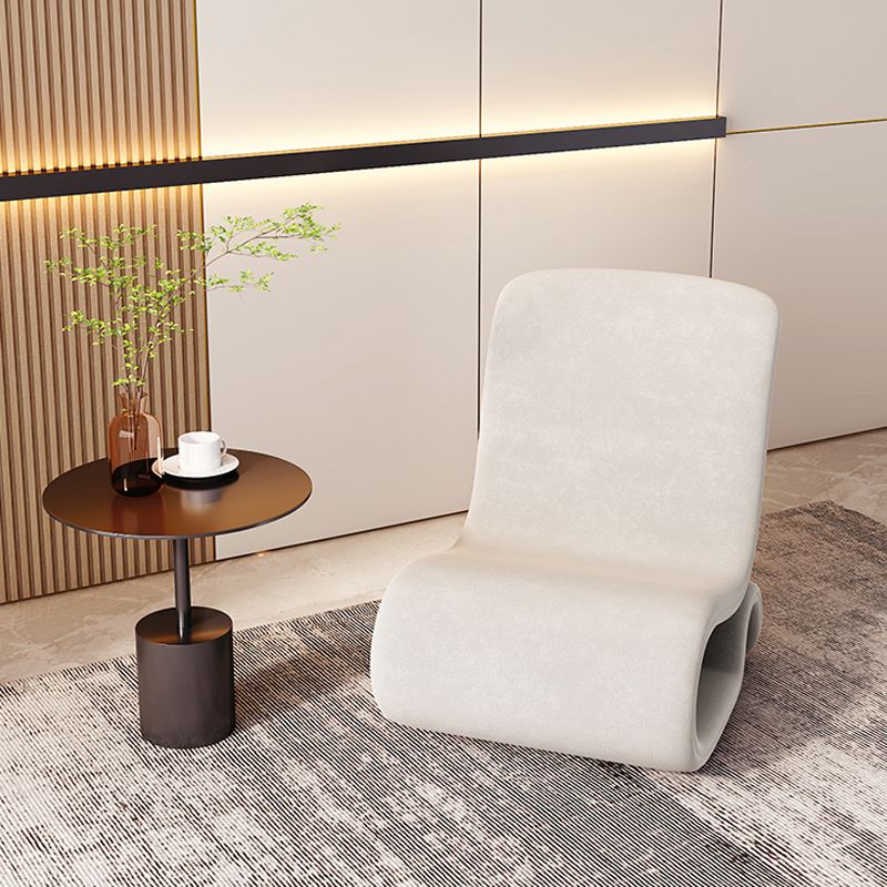 Contemporary 26 "Wide Velvet Fixed Back Sponge Armless Chair