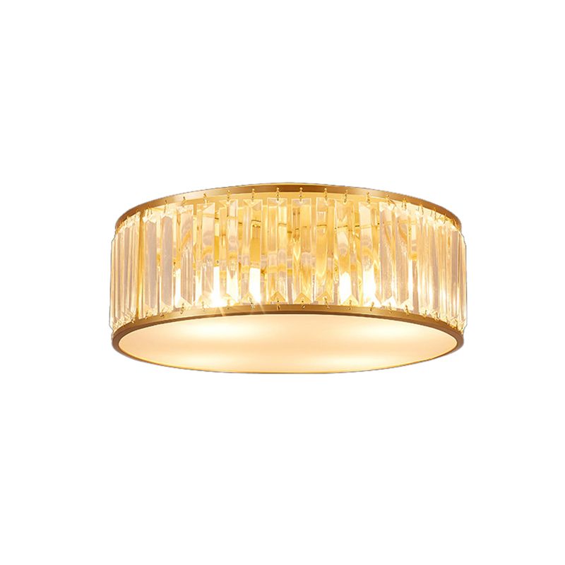 Plafonnier géométrique en laiton de style rétro colonial, plafonnier d'intérieur en cuivre avec abat-jour en cristal