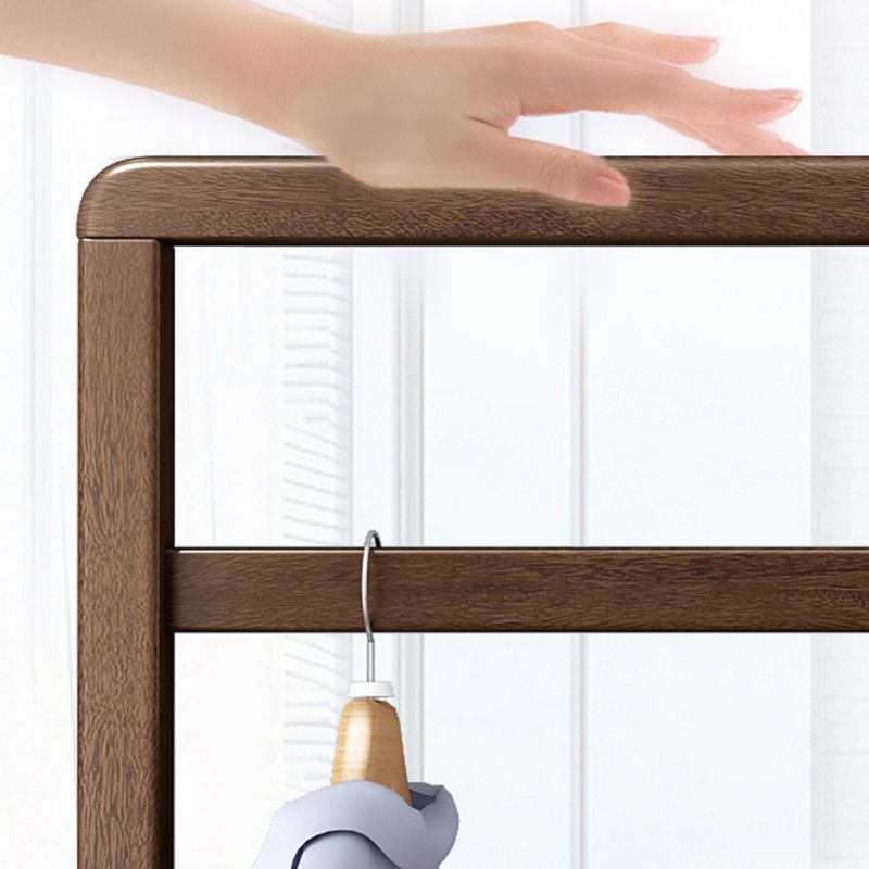 Modern Style Wooden Wardrobe Bedroom Wardrobe Armoire with Garment Rod