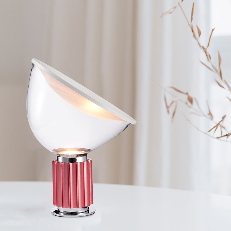 Contemporary Simple Nightstand Lamps Glass Shade Table Lamp for Bedroom Living Room