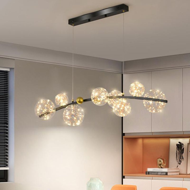 Globe Wall Lighting Modern Glass 8 Lights Rustic Wall Sconces for Kitchen