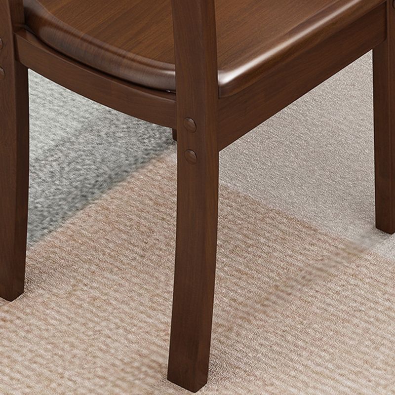 Solid Wood Dining Chair Industrial Style Ladder Back Armless Chair