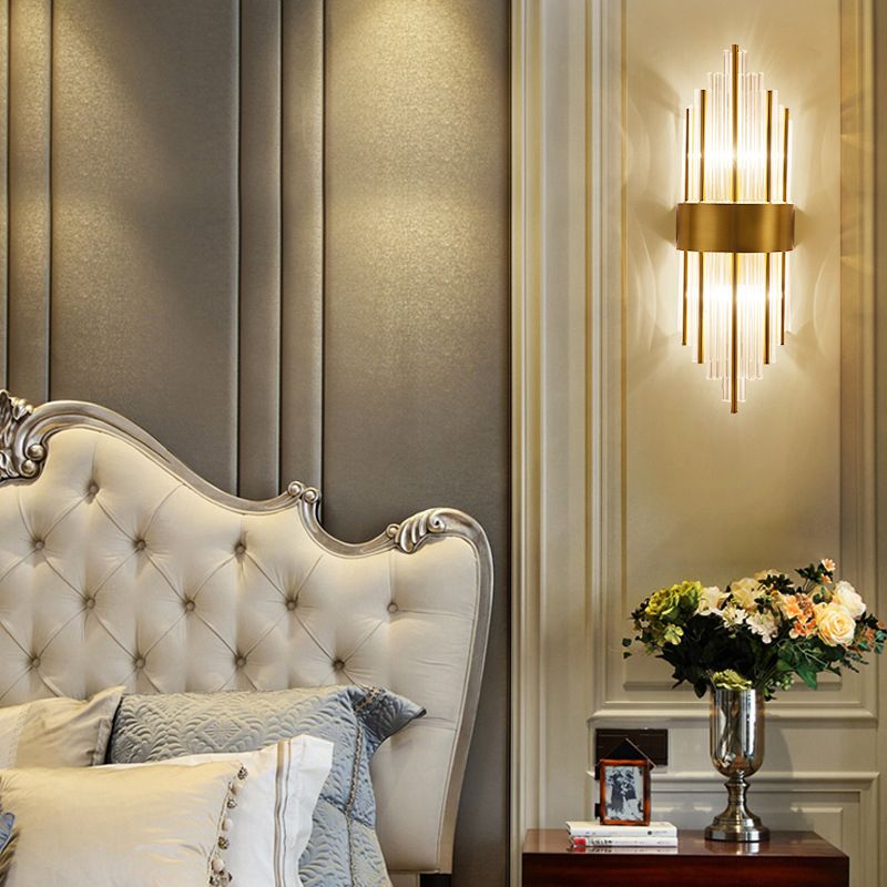 Moderne Röhrchen Wandmontierte Leuchte Glas 3 Lichter Wandleuchte Armaturen