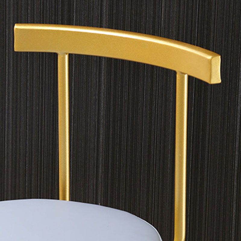 Nordic Style Upholstered Fabric Stools Armless Round Barstools for Home