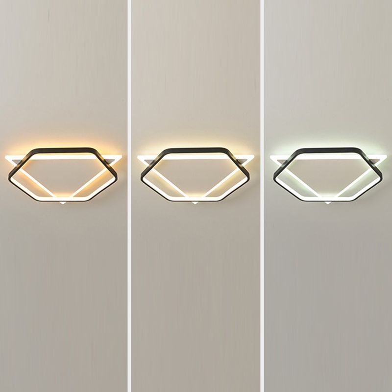 Acryl geometrische inbouwlamp moderne stijl LED zwart-witte plafondverlichting