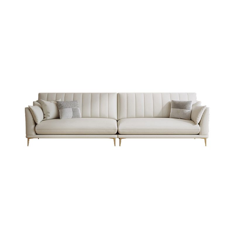 Faux Leather Sofa 35.43" D x 36.22" H Square Arm Sofa for Living Room