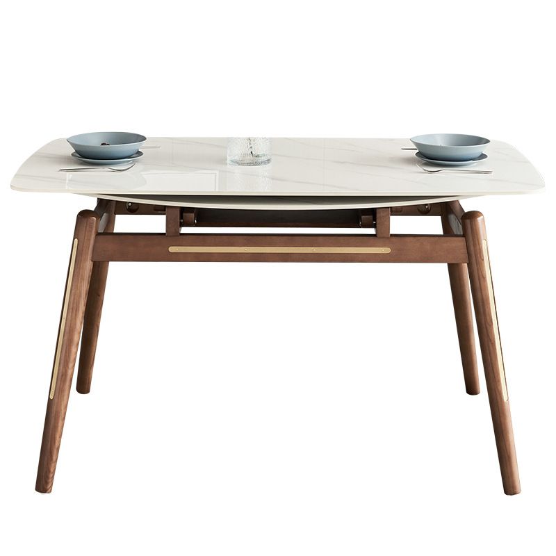 Modern Dining Round Table Sintered Stone Table with 4 Legs for Home