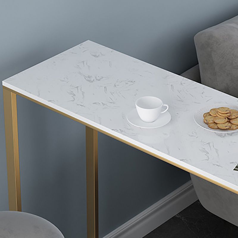 Mesa de barra de pub de mármol con rectángulo glammamam