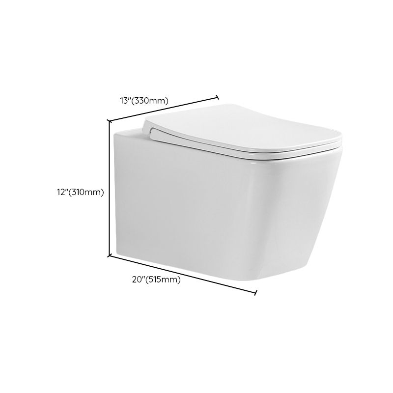Wall Mount Flush Toilet Single Flush Modern One-Piece Toilet Urine Toilet