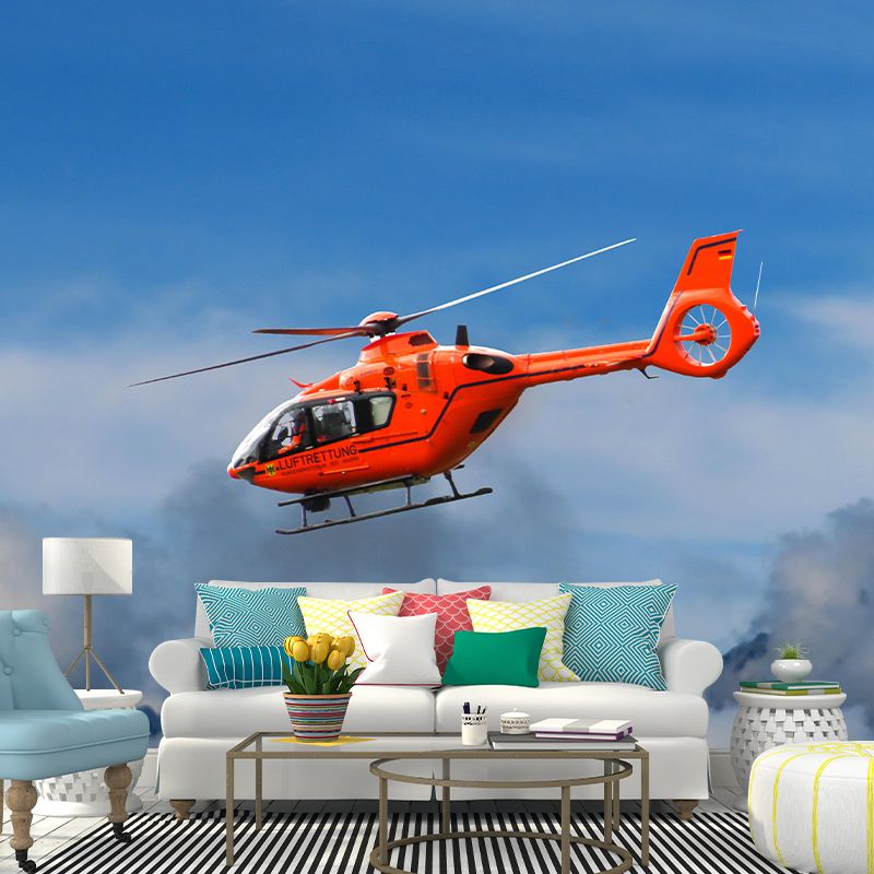 Photography Rescue Helicopter Wall Paper Murals Wall Covering for Bedroom Decor