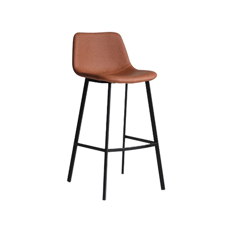 Modern Style Bar-stool PU Leather Counter Bar Stool with Metal Legs for Restaurant