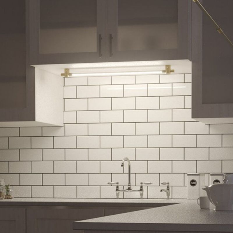 Minimalism Vanity Light Streamlined LED Wall Light Fixture in Gold for Bathroom