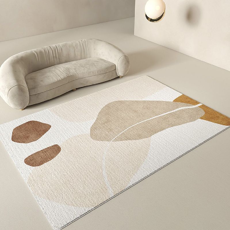 Tapis Simple marron en Polyester, couleur bosselée, lavable, pour l'intérieur, pour la décoration de la maison