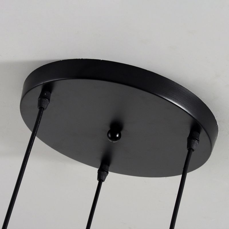 Noordse moderne stijl taps toelopende houten bovenste hanglamp metalen draadkooi woonkamer hangende lamp