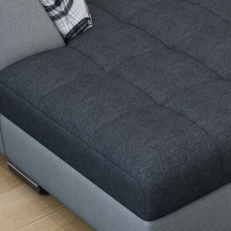 Adjustable 135.82" D x 70.86" W x 33.46" H Pillow Top Arm Sectional Pillowed Back Cushions