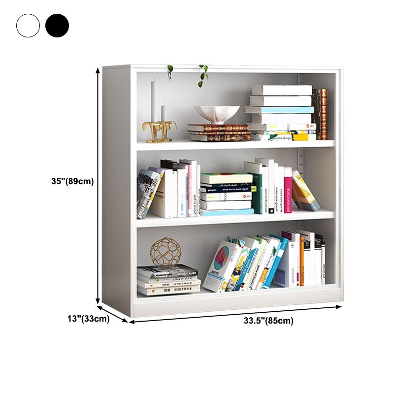 Metal Closed Back Bookshelf Modern Standard Storage Bookcase