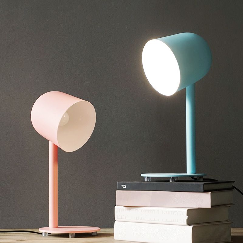 Nouveauté macaron cloche stade table de nuit légère en métal 1 bulbe de table de chambre à coucher