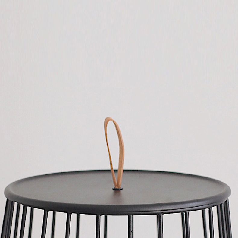 Iron Round Coffee Table Mid-Century Modern Frame Coffee Cocktail Table