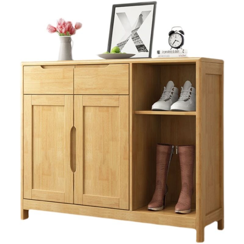 36.22" Tall Wood Rectangular Accent Chest 2 - Drawer and 2 - Door Accent Chest