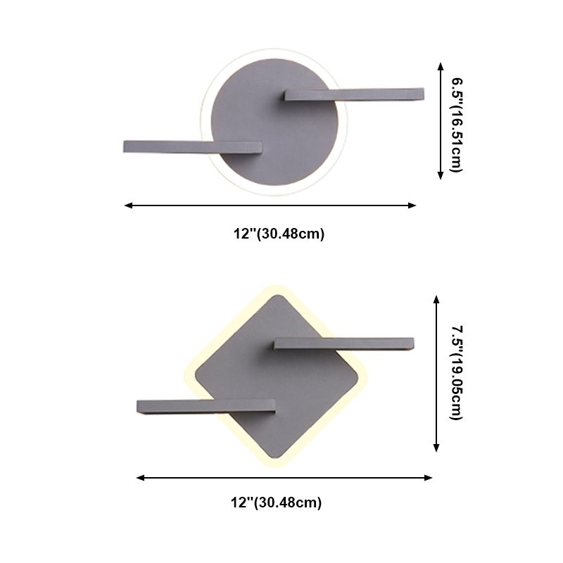 1-Light Metal Sconce Lighting Fixtures Geometric Modern Style Wall Lamp Sconce