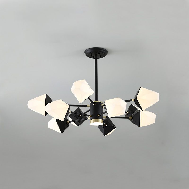 Acrylic Gemstone Shaped Suspension Light Simplicity LED Chandelier Pendant Light for Dining Room