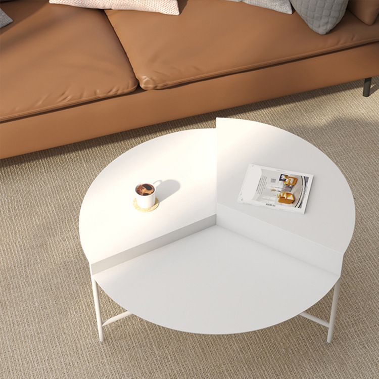 Round Iron Coffee Table 17.71" High 3 Legs Coffee Cocktail Table