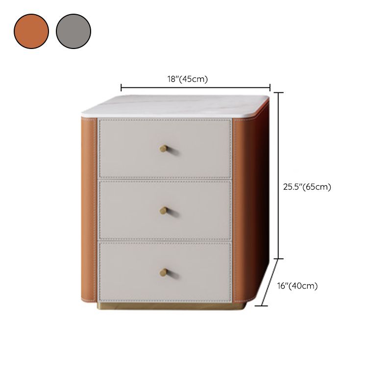 Glam Stone Storage Chest Bedroom Vertical 16"Wide Chest with Drawers