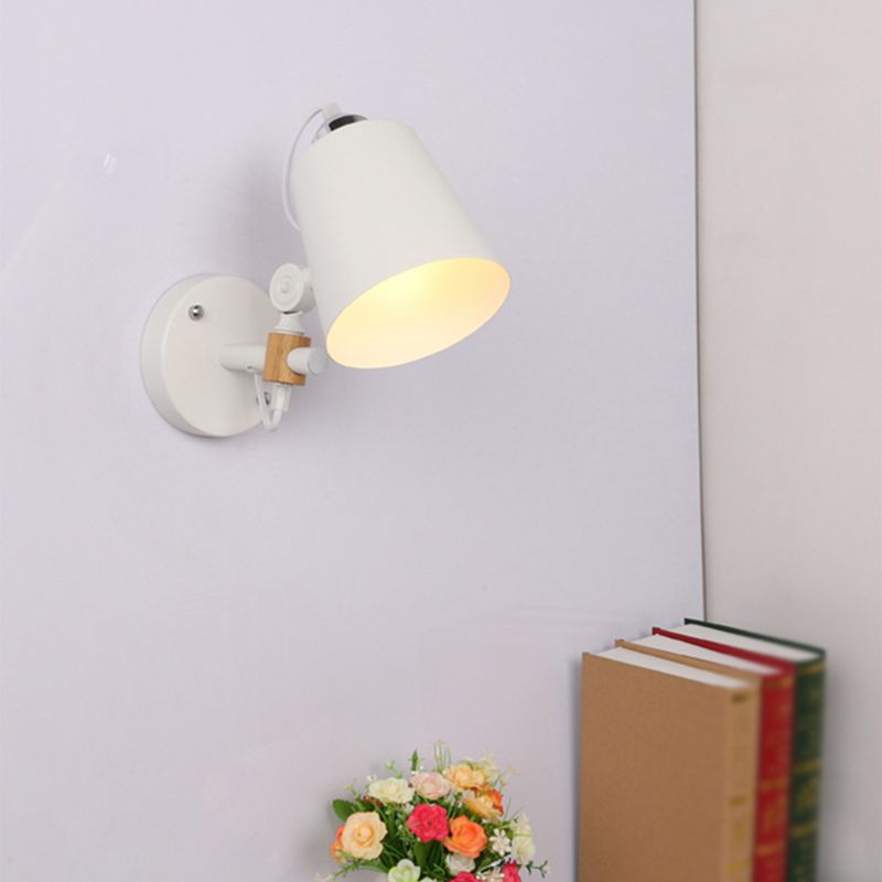 Industrial Style Wall Lamp Empire Shade Metal 1 Light Sconces for Bedroom