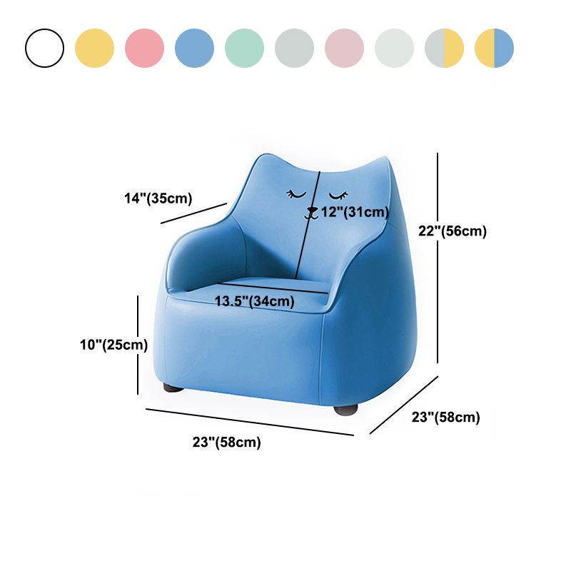 PU Chair Arms Included Basic Four Legs Chair for Living Room