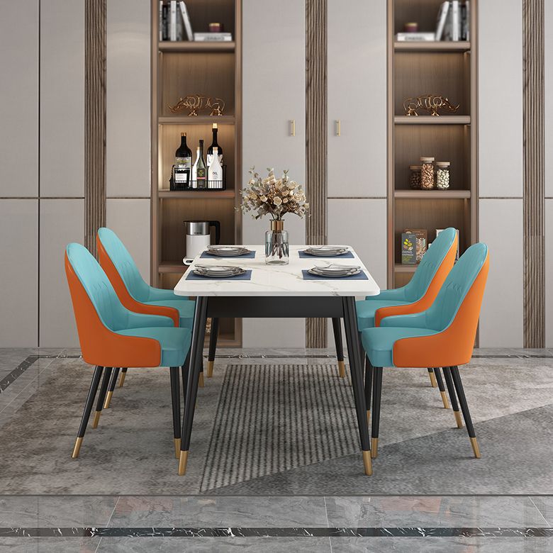 Modern Style Sintered Stone Dinette Set with Rectangle Table Dining Room Furniture for Dining Room