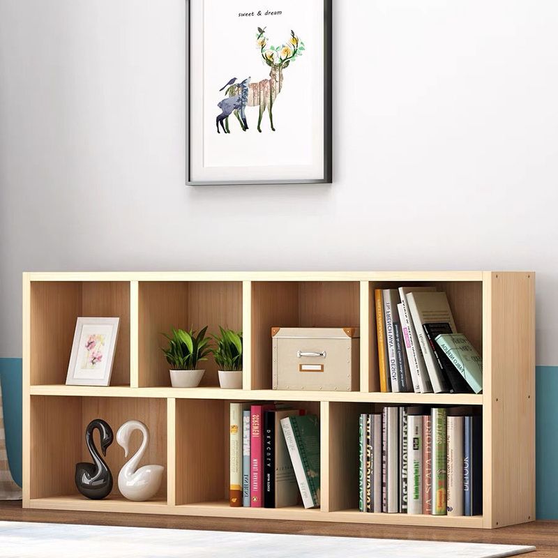 Contemporary Wooden Bookshelf Geometric Shelf Bookcase for Home Office