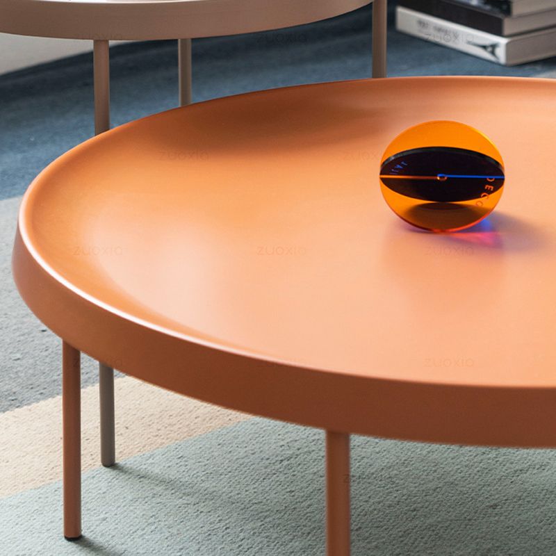 Mid-Century Modern Tray Top Coffee Table 4 Legs Iron Cocktail Table