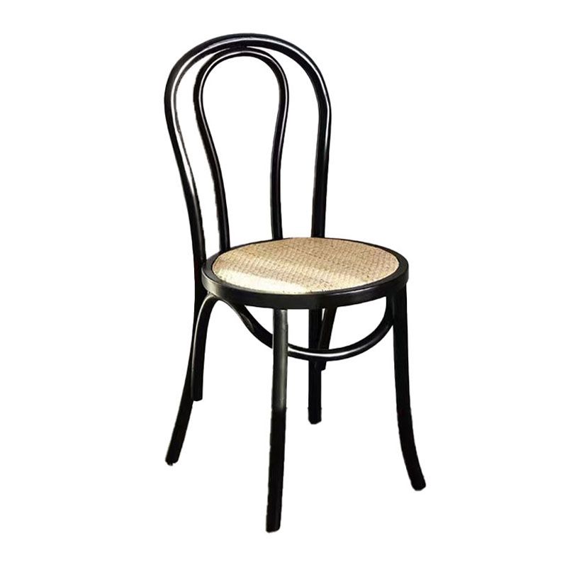 Le côté arrière de Windsor de conception contemporaine préside les chaises latérales en bois sans bras de jambes