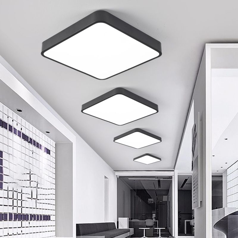Luminaria empotrada LED de oficina acrílica con iluminación de techo geométrica moderna