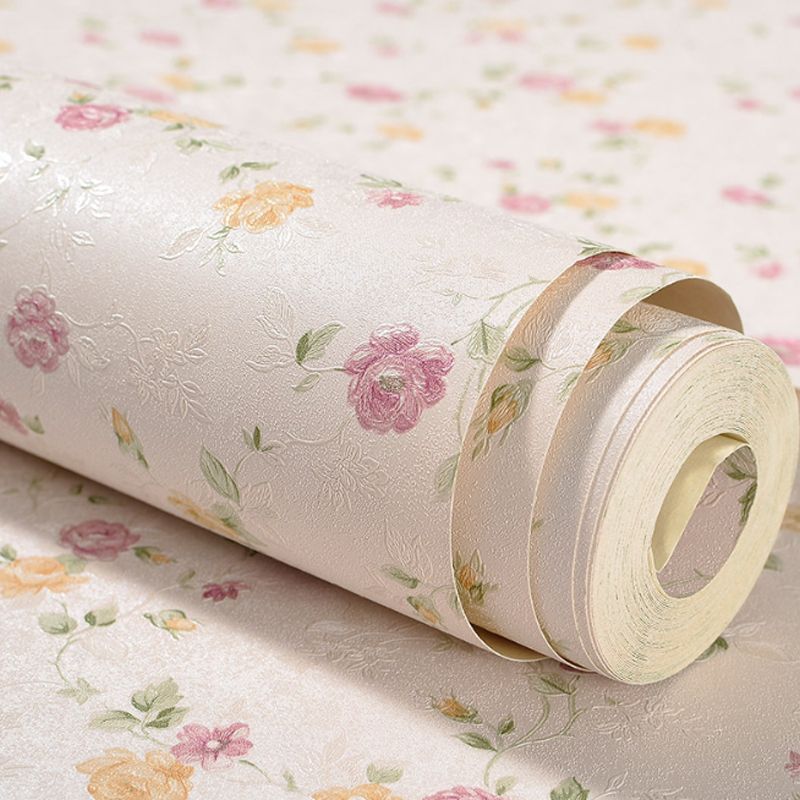 Multi-Colored Romantic Countryside Wallpaper with Dense Flower Design, Non-Pasted, 57.1 sq ft.