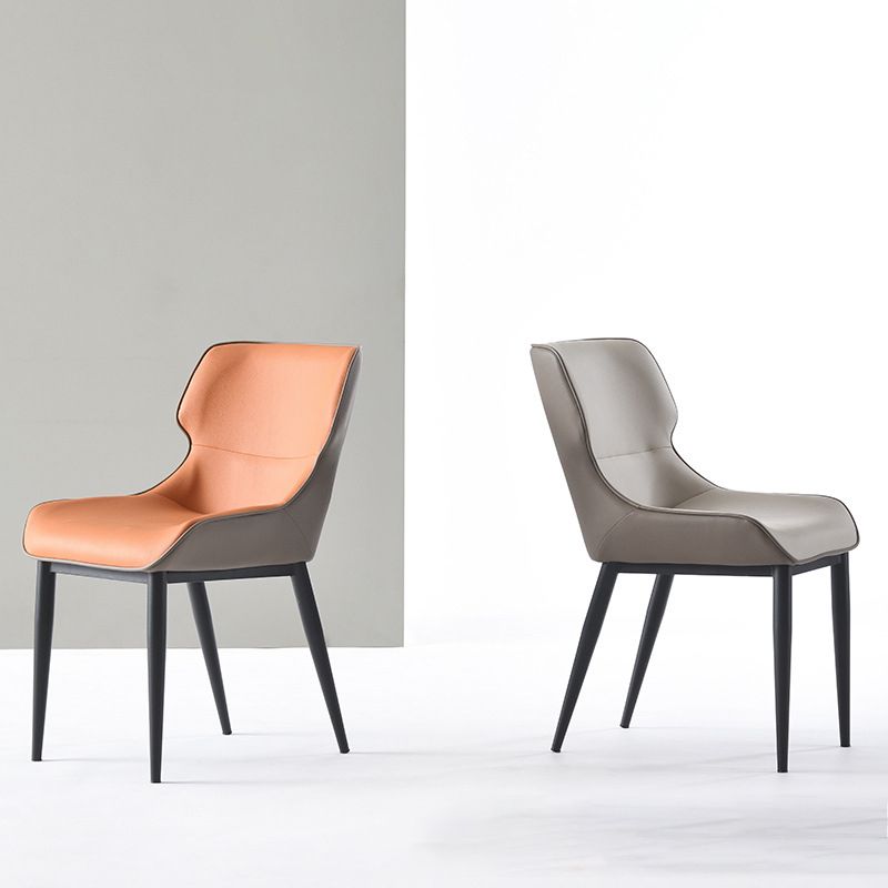 Dining Room Upholstered Chair Home Wingback Faux Leather Dining Chair