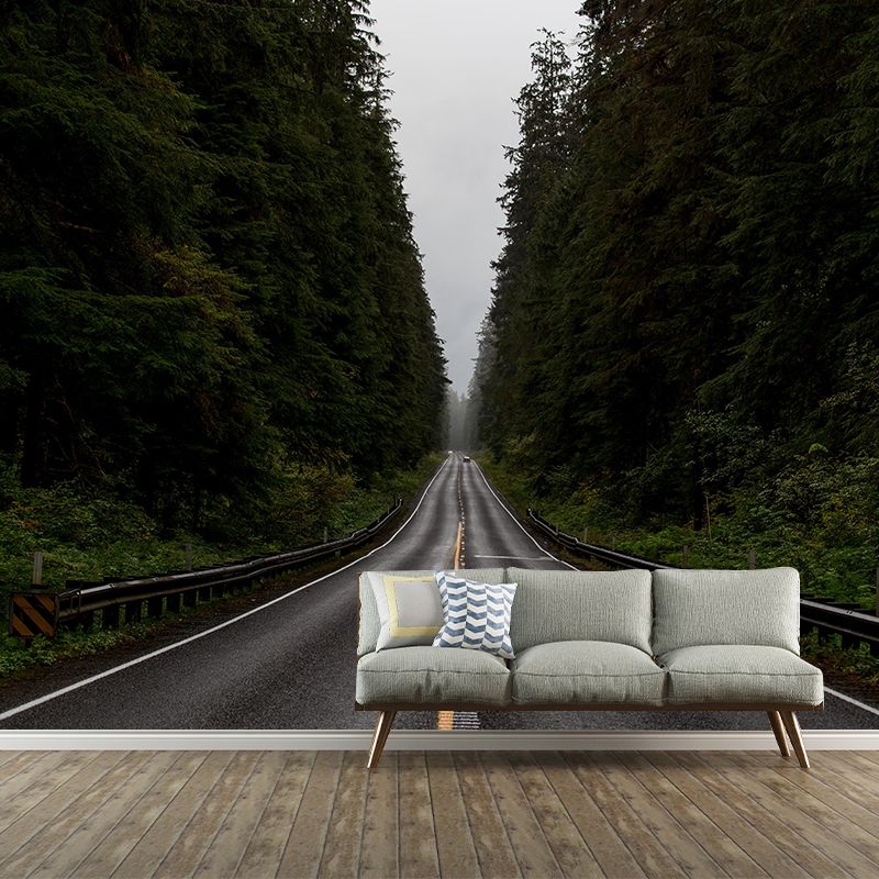 Customized Photography Industrial Mural Wallpaper with Road Pattern for Boy's Bedroom