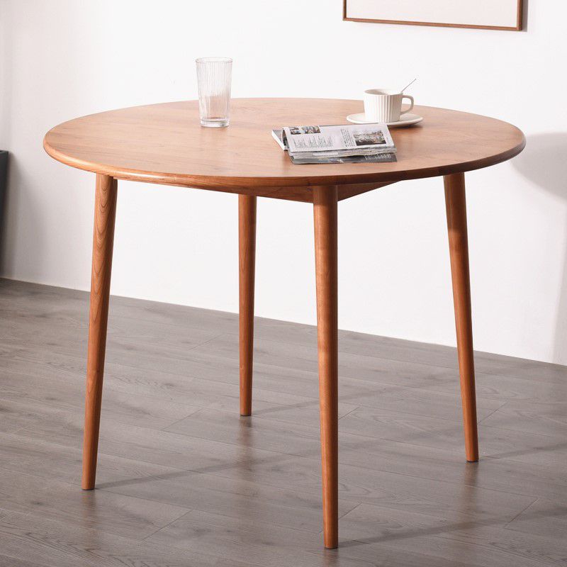 Round Furniture Contemporary Style Solid Wood Dining Room Collection with 4 Legs