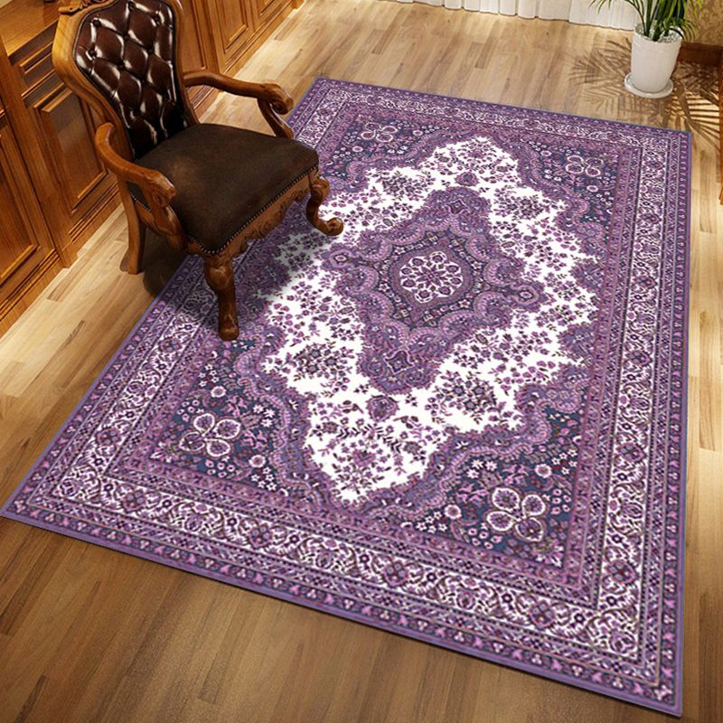 Tappeto di stampa damask marocchina multicolore in polipropilene tappeto resistente alle macchie resistenti a tappeto anti-slip per arredamento per la casa