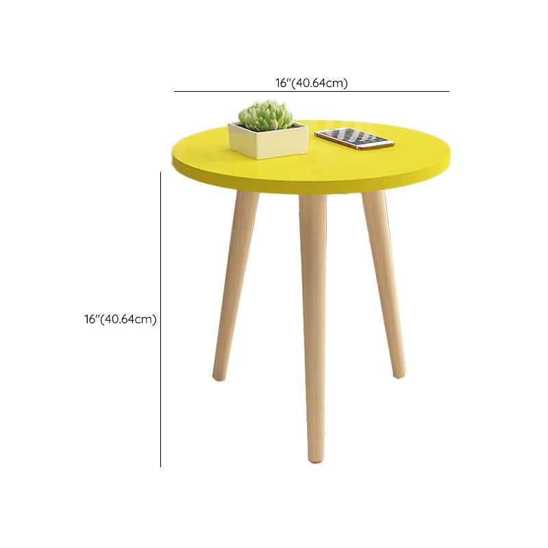 Wooden Side Table Double Tier Modernistic Style Geometric for Living Room
