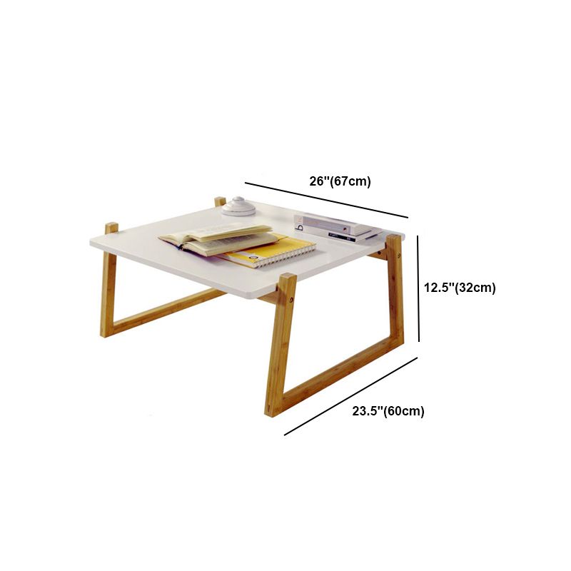 12.5"/17.7"Tall Sled Base Rectangular Wooden Top Coffee Table