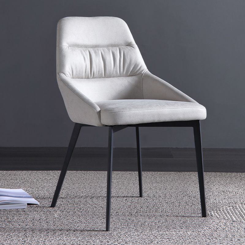 Minimalist Design Arm Solid Back Side Chairs Upholstered Side Chair