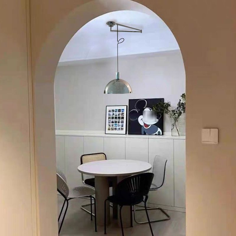 Postmodern Style Bowl Shade Hanging Light Metal 1 Light Pendant Lamp for Restaurant