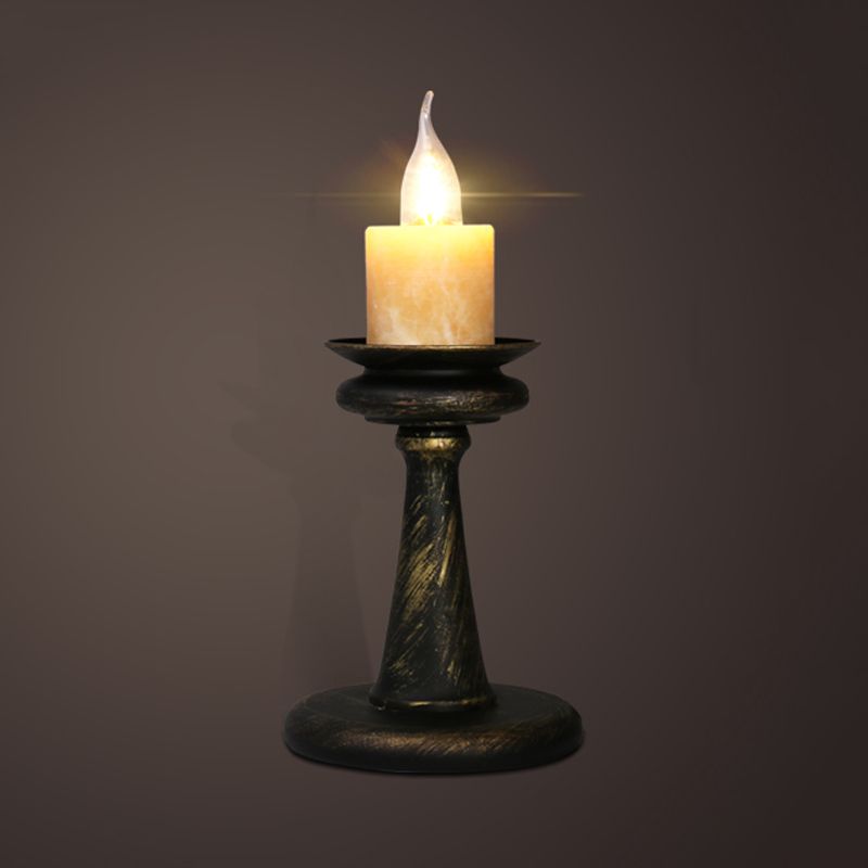1 Light Desk Light Warehouse Style Candabra Marble Table Éclairage en laiton / bronze avec base de colonne en métal